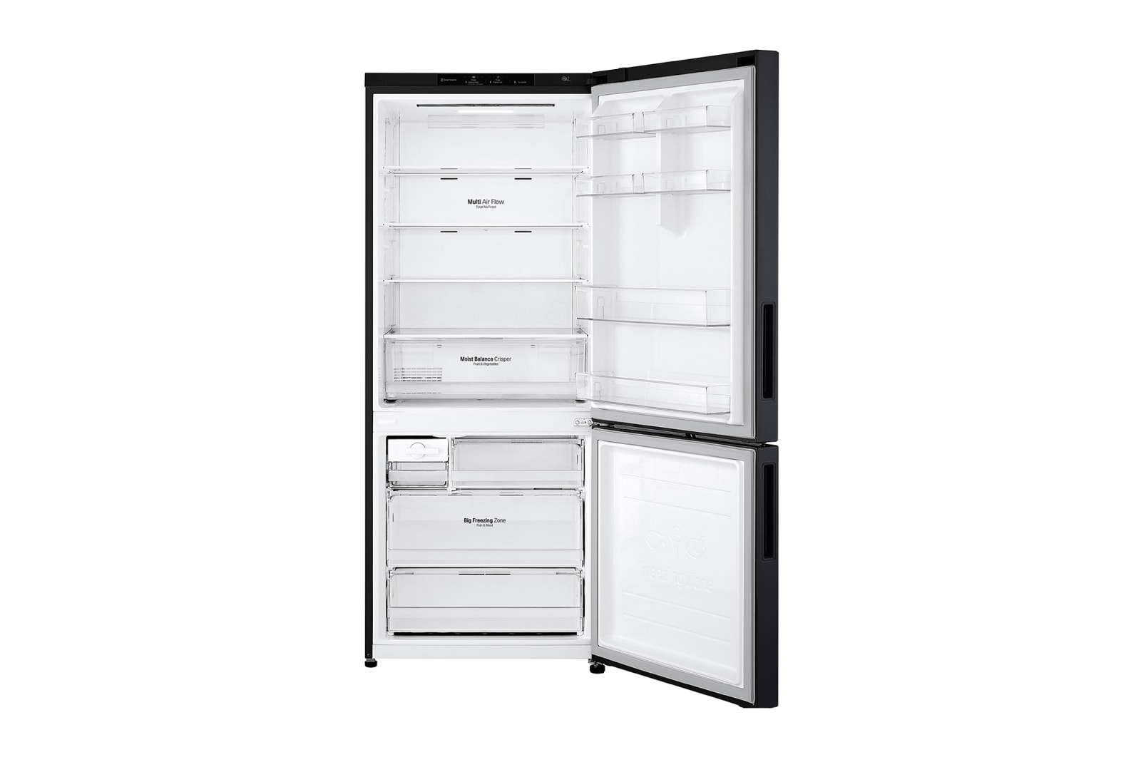 LG 420L Bottom Mount Fridge - Black Finish, GB-455BLE