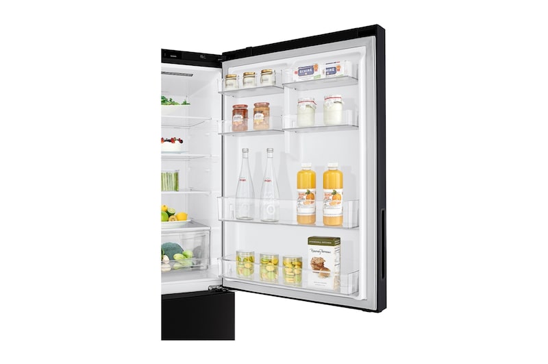 LG 420L Bottom Mount Fridge - Black Finish, GB-455BLE