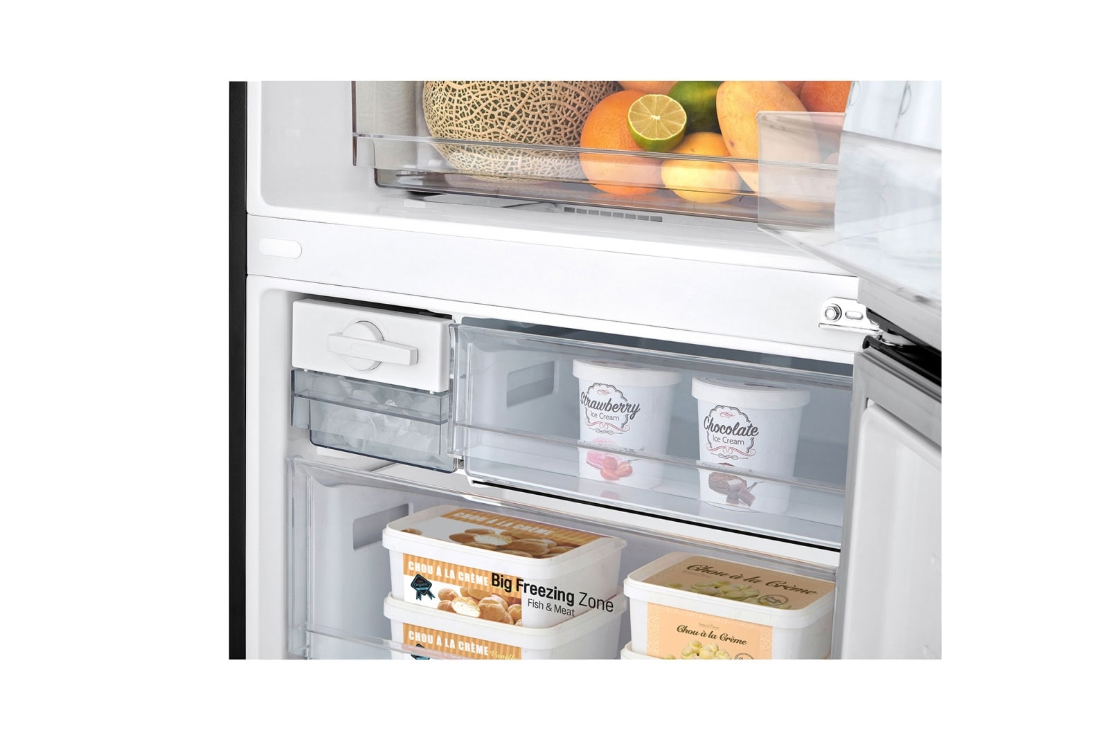 LG 420L Bottom Mount Fridge - Black Finish, GB-455BLE