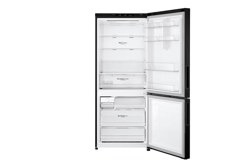 LG 420L Bottom Mount Fridge - Black Steel Finish, GB-455BTL