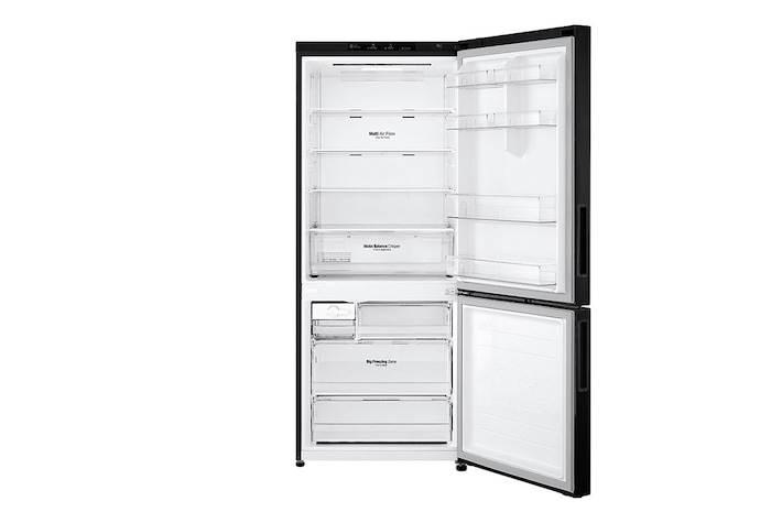 LG 420L Bottom Mount Fridge - Black Steel Finish, GB-455BTL