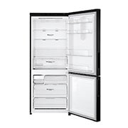 LG 420L Bottom Mount Fridge with Door Cooling in Black Steel Finish, GB-455BTL