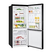 LG 420L Bottom Mount Fridge with Door Cooling in Black Steel Finish, GB-455BTL