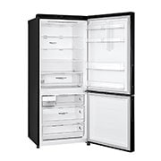 LG 420L Bottom Mount Fridge with Door Cooling in Black Steel Finish, GB-455BTL