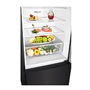 LG 420L Bottom Mount Fridge with Door Cooling in Black Steel Finish, GB-455BTL