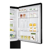 LG 420L Bottom Mount Fridge with Door Cooling in Black Steel Finish, GB-455BTL