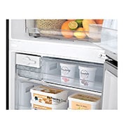 LG 420L Bottom Mount Fridge with Door Cooling in Black Steel Finish, GB-455BTL