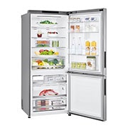 LG 420L Stainless Steel Bottom Mount Fridge with Door Cooling, GB-455PL