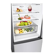 LG 420L Stainless Steel Bottom Mount Fridge with Door Cooling, GB-455PL