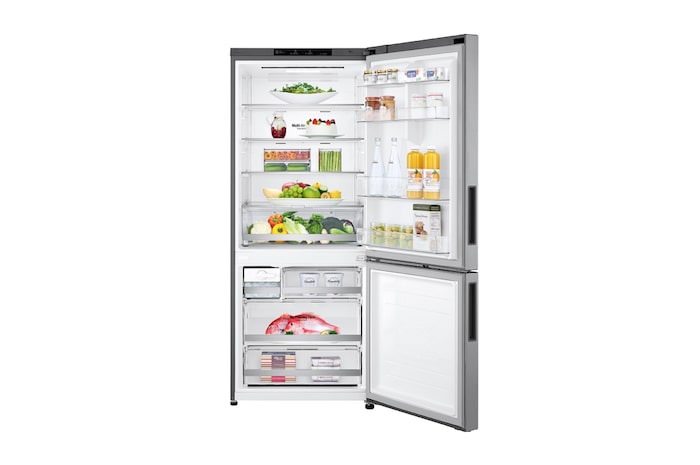 LG 420L Bottom Mount Fridge - Stainless Finish, GB-455PL