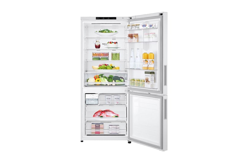 LG 420L Bottom Mount Fridge - White Finish, GB-455WL
