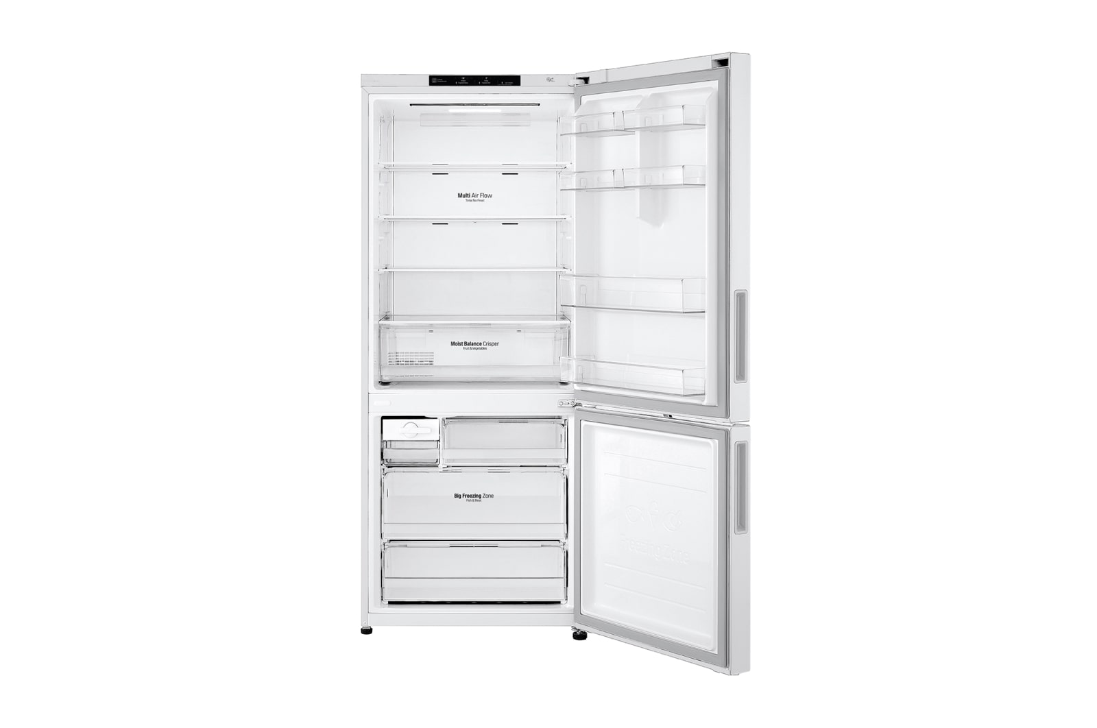 LG 420L Bottom Mount Fridge with Door Cooling in White Finish, GB-455WL