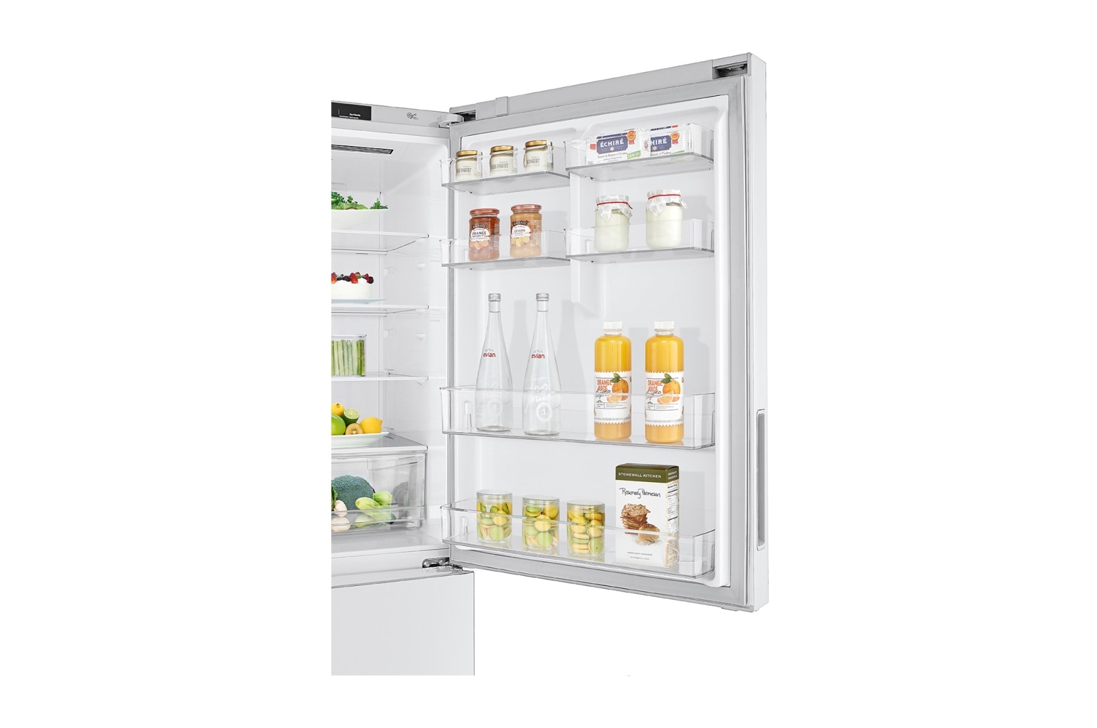 LG 420L Bottom Mount Fridge with Door Cooling in White Finish, GB-455WL