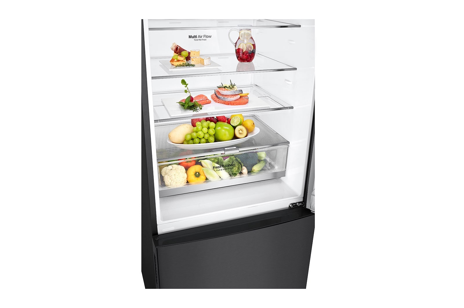 LG 420L Bottom Mount Fridge with Water Dispenser, GB-W455MBL