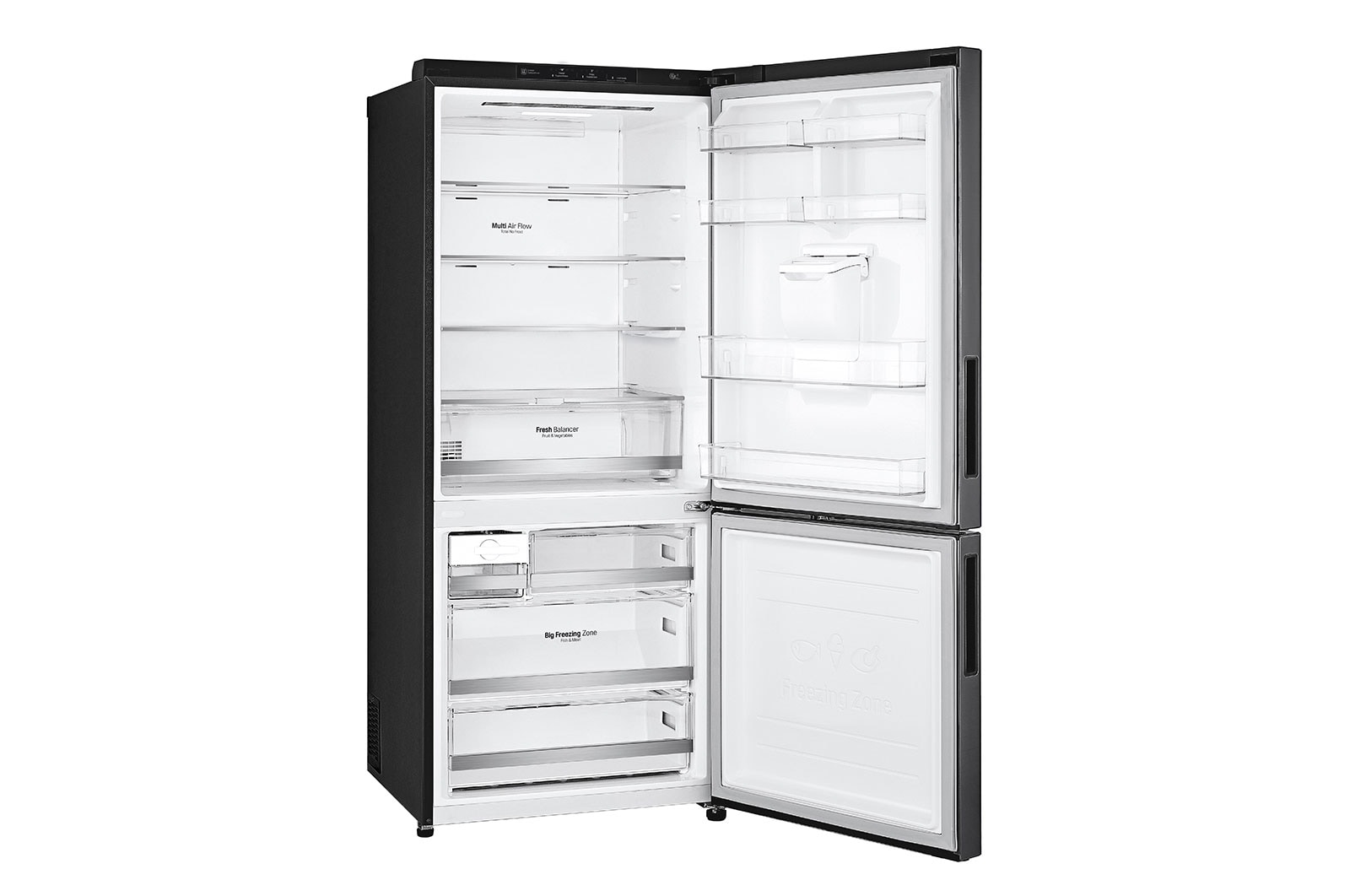 LG 420L Bottom Mount Fridge with Water Dispenser, GB-W455MBL