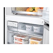 LG 420L Bottom Mount Fridge with Door Cooling in Matte Black Finish, GB-W455MBL