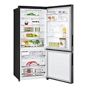 LG 420L Bottom Mount Fridge with Door Cooling in Matte Black Finish, GB-W455MBL