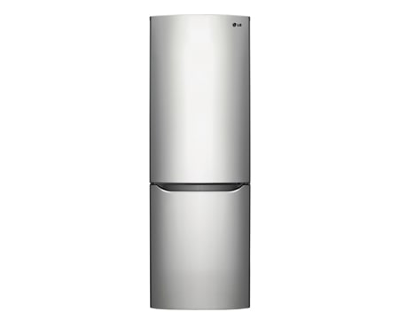 Front view of 306L Platinum Silver Bottom Freezer Refrigerator GC-306NP
