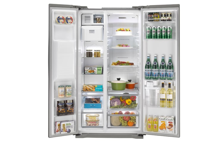 LG 567L Side by Side Refrigerator with Non Plumbed Ice & Water Dispenser, GC-L197DPNL