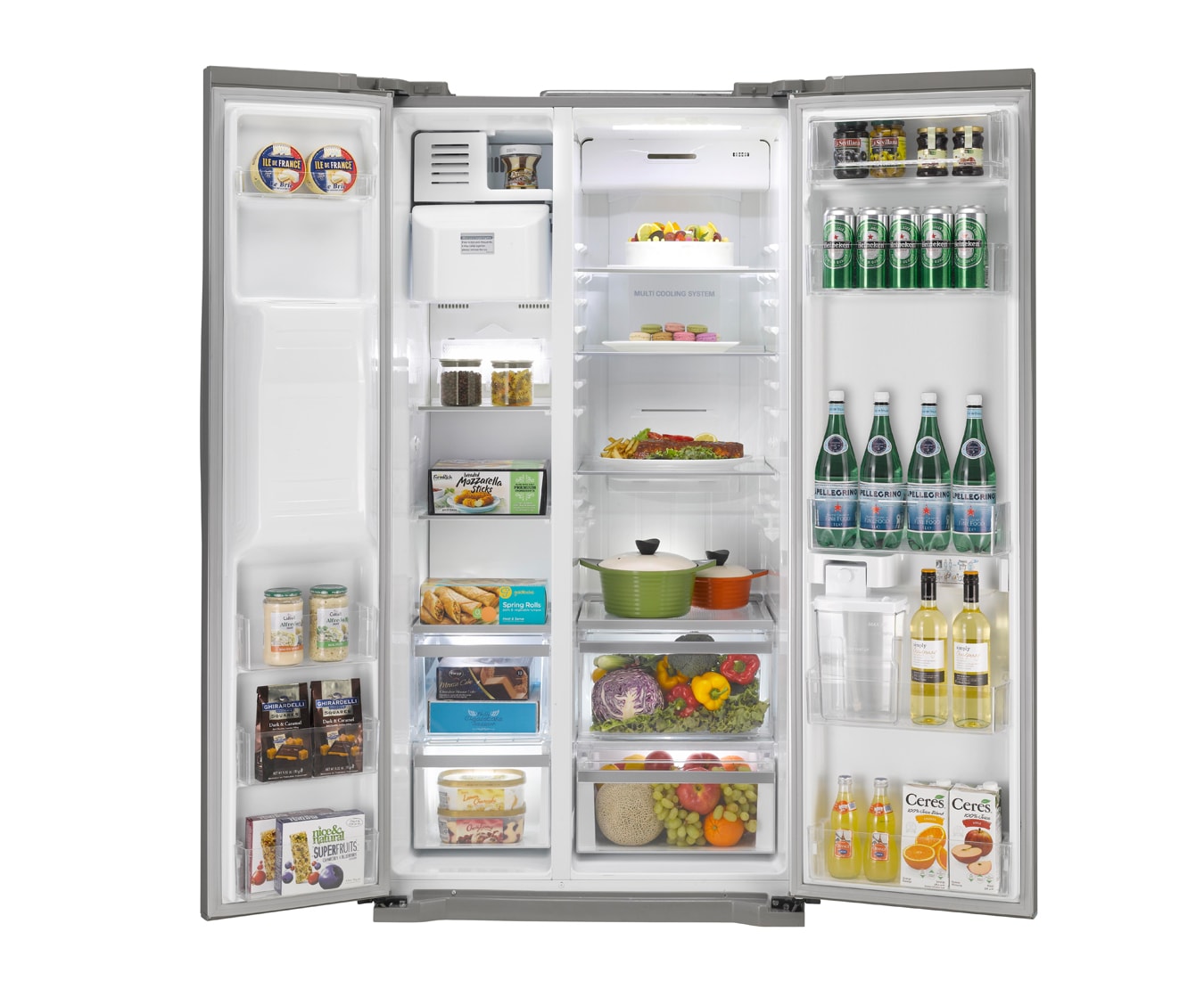 LG 567L Side by Side Refrigerator with Non Plumbed Ice & Water Dispenser, GC-L197DPNL