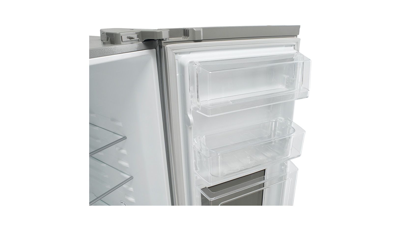 LG 563L Side by Side Refrigerator with Non Plumbed Ice & Water, GC-L197HPNL