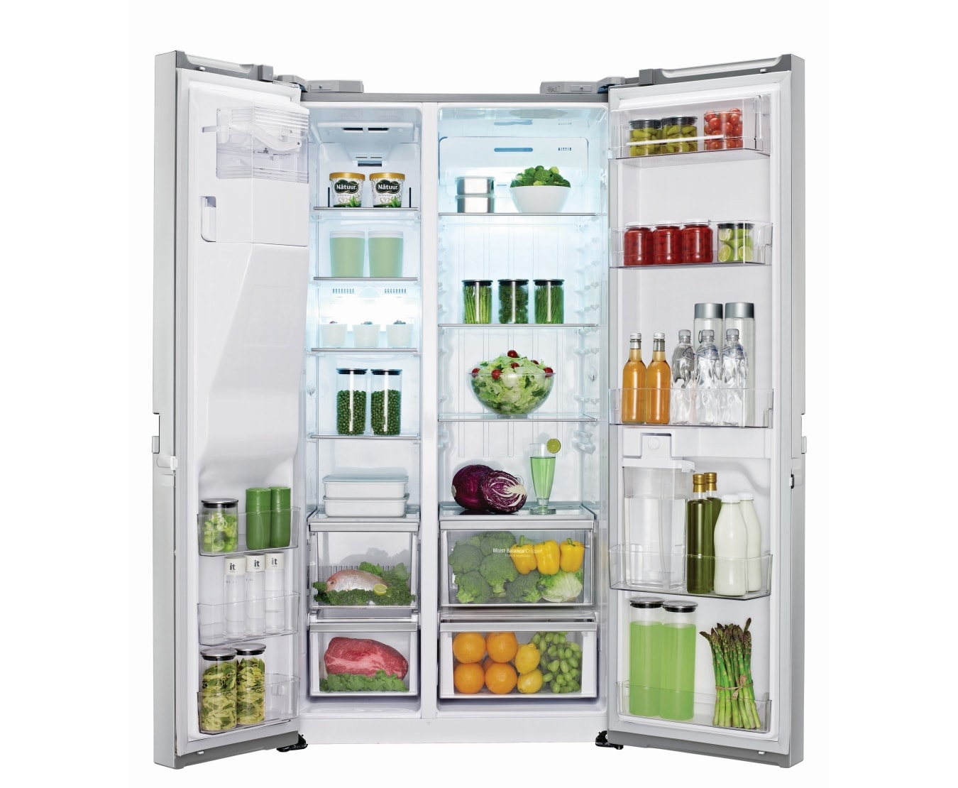 LG 590L Side by Side Refrigerator with Non Plumbed Ice & Water, GC-L227FNSL