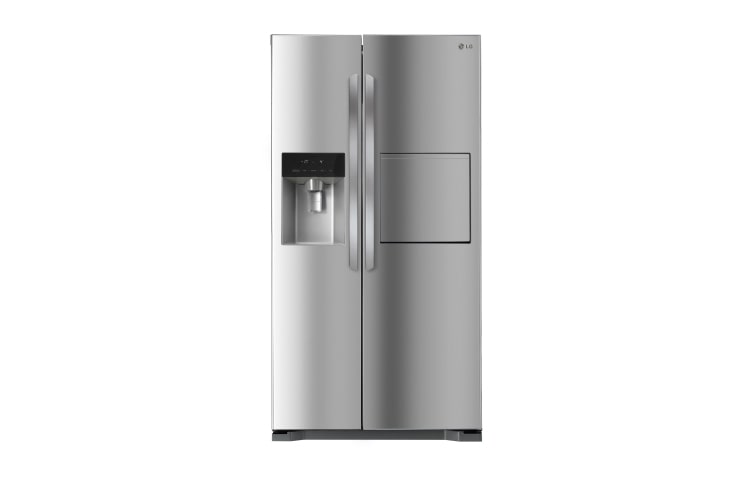 Front view of 563L Side by Side refrigerator with One Touch Home Bar GC-P197HPL
