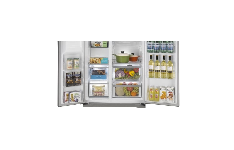 LG 563L Side by Side refrigerator with One Touch Home Bar, GC-P197HPL