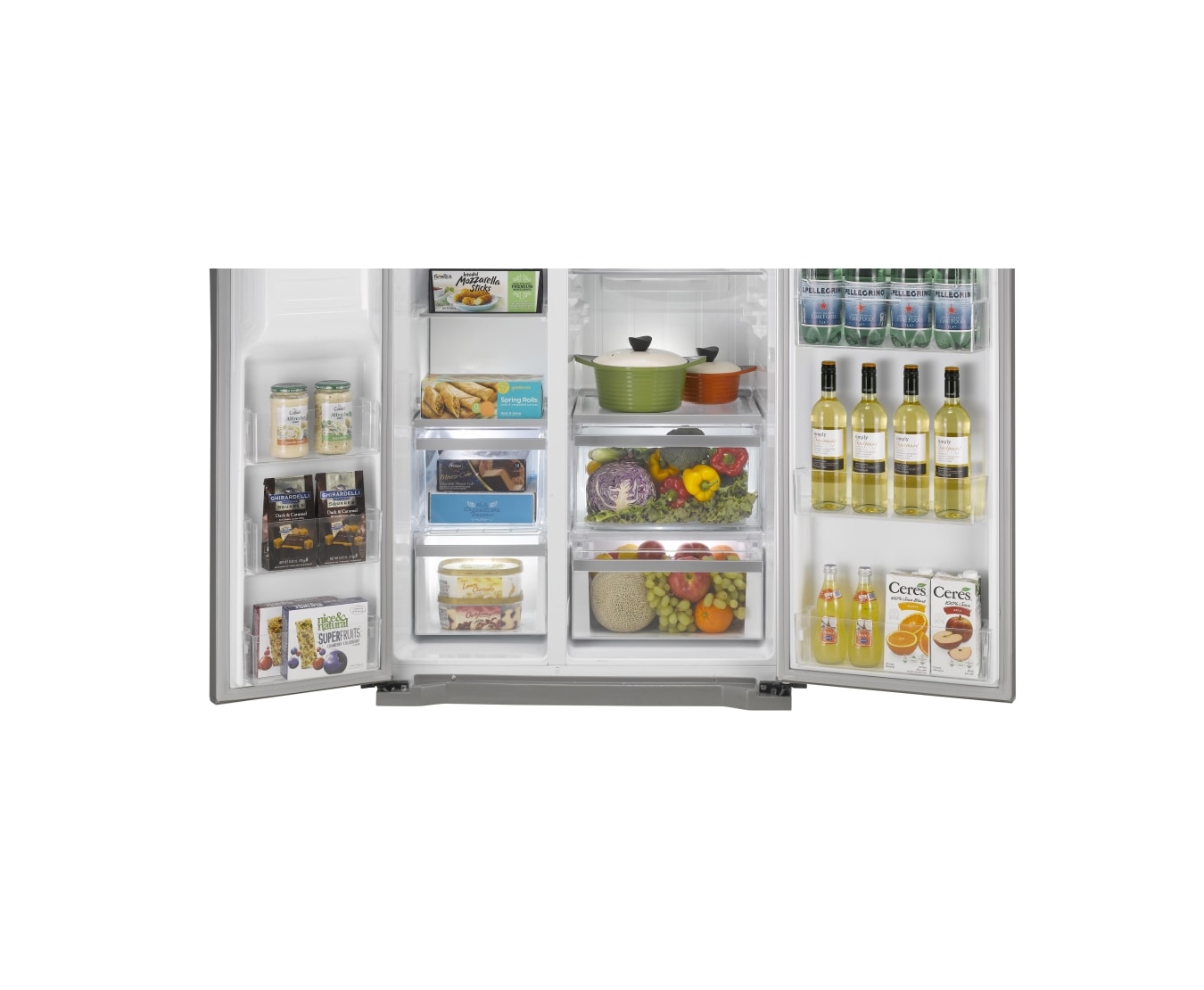 LG 563L Side by Side refrigerator with One Touch Home Bar, GC-P197HPL