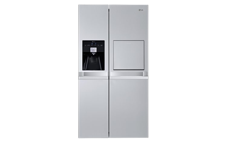 Front view of 590L Side by Side Refrigerator with One Touch Home Bar GC-P227FSL