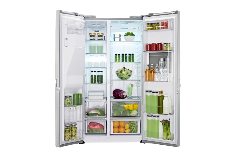 LG 590L Side by Side Refrigerator with One Touch Home Bar, GC-P227FSL
