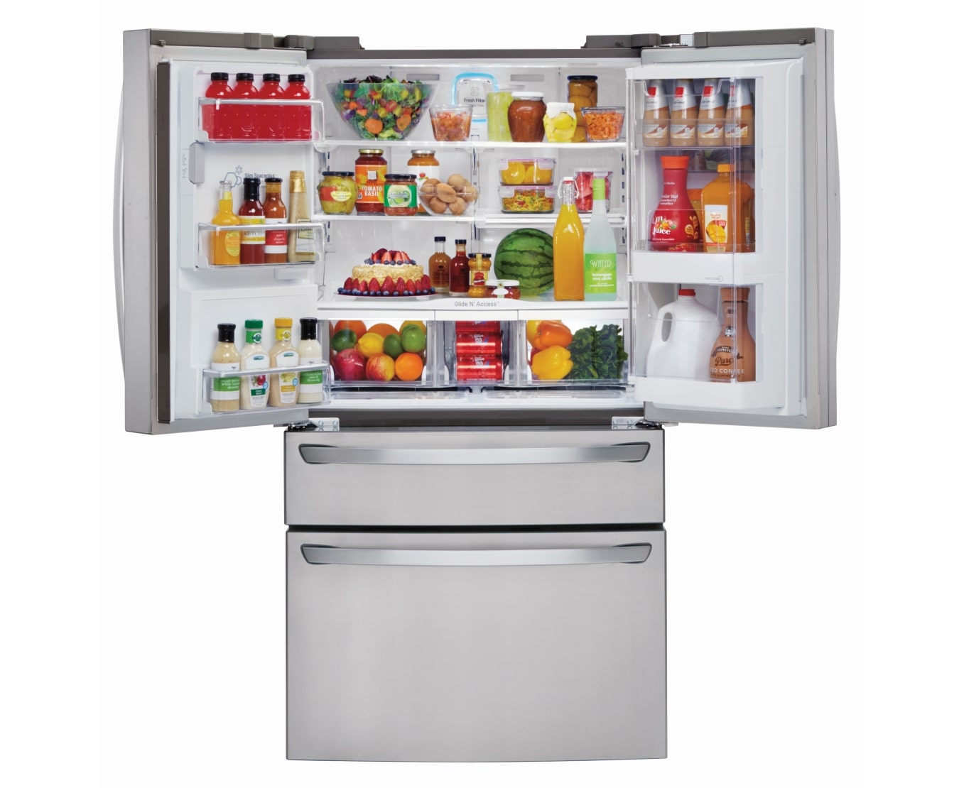 LG 910L Door-in-Door™ French Door Refrigerator with CustomChill™ Drawer, GF-AD910SL