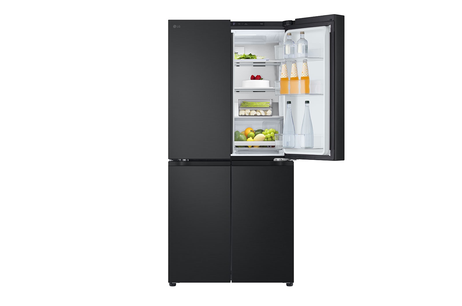 LG 530L Slim French Door Fridge in Matte Black Finish, GF-B505MBL