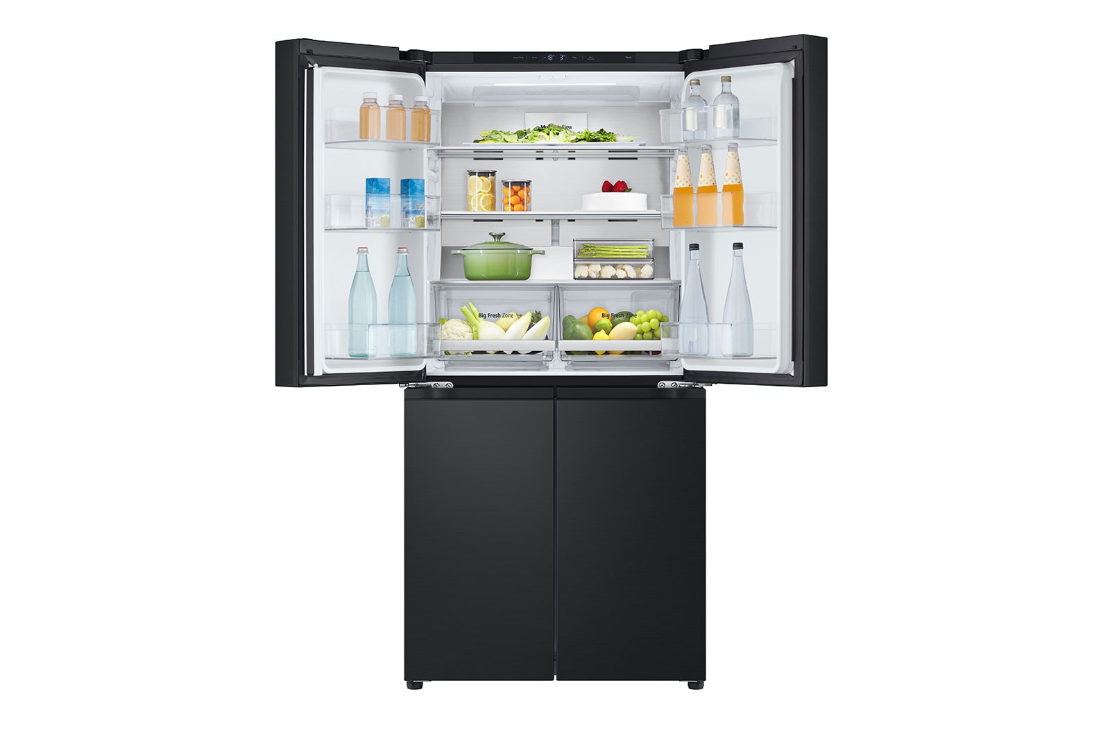 LG 530L Slim French Door Fridge in Matte Black Finish, GF-B505MBL