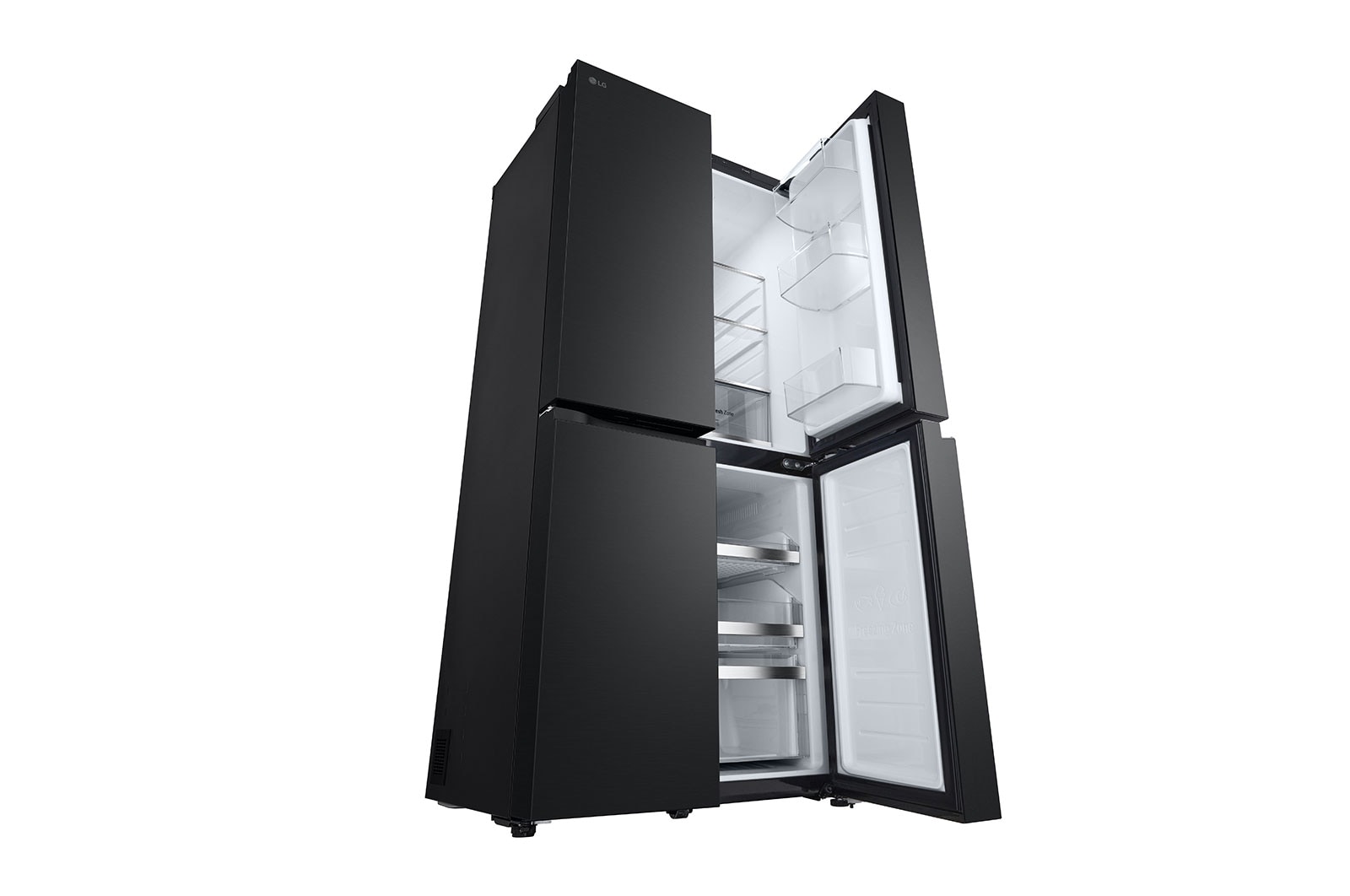 LG 530L Slim French Door Fridge in Matte Black Finish, GF-B505MBL