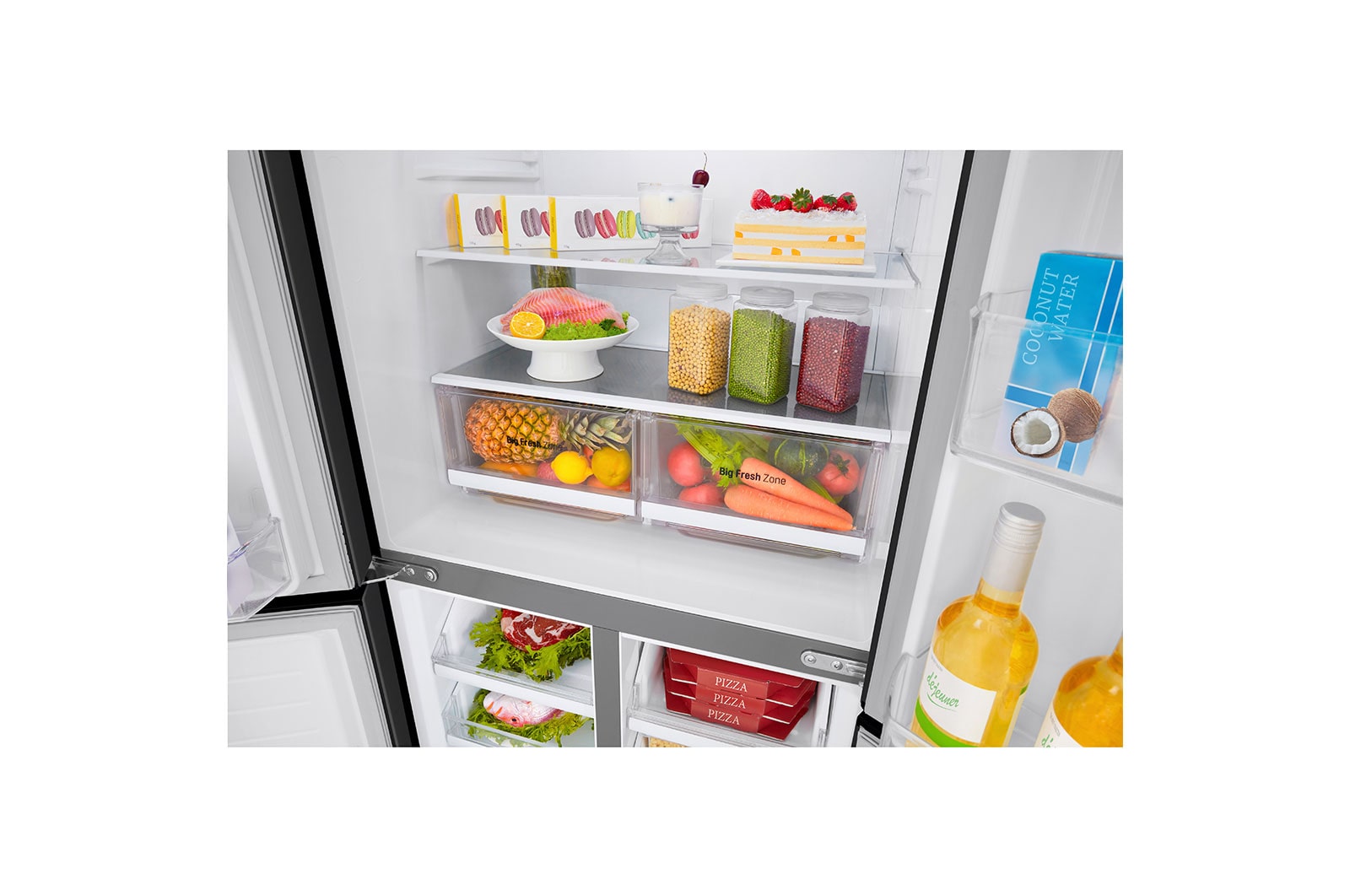 LG 530L Slim French Door Fridge - Black Finish, GF-B530BL