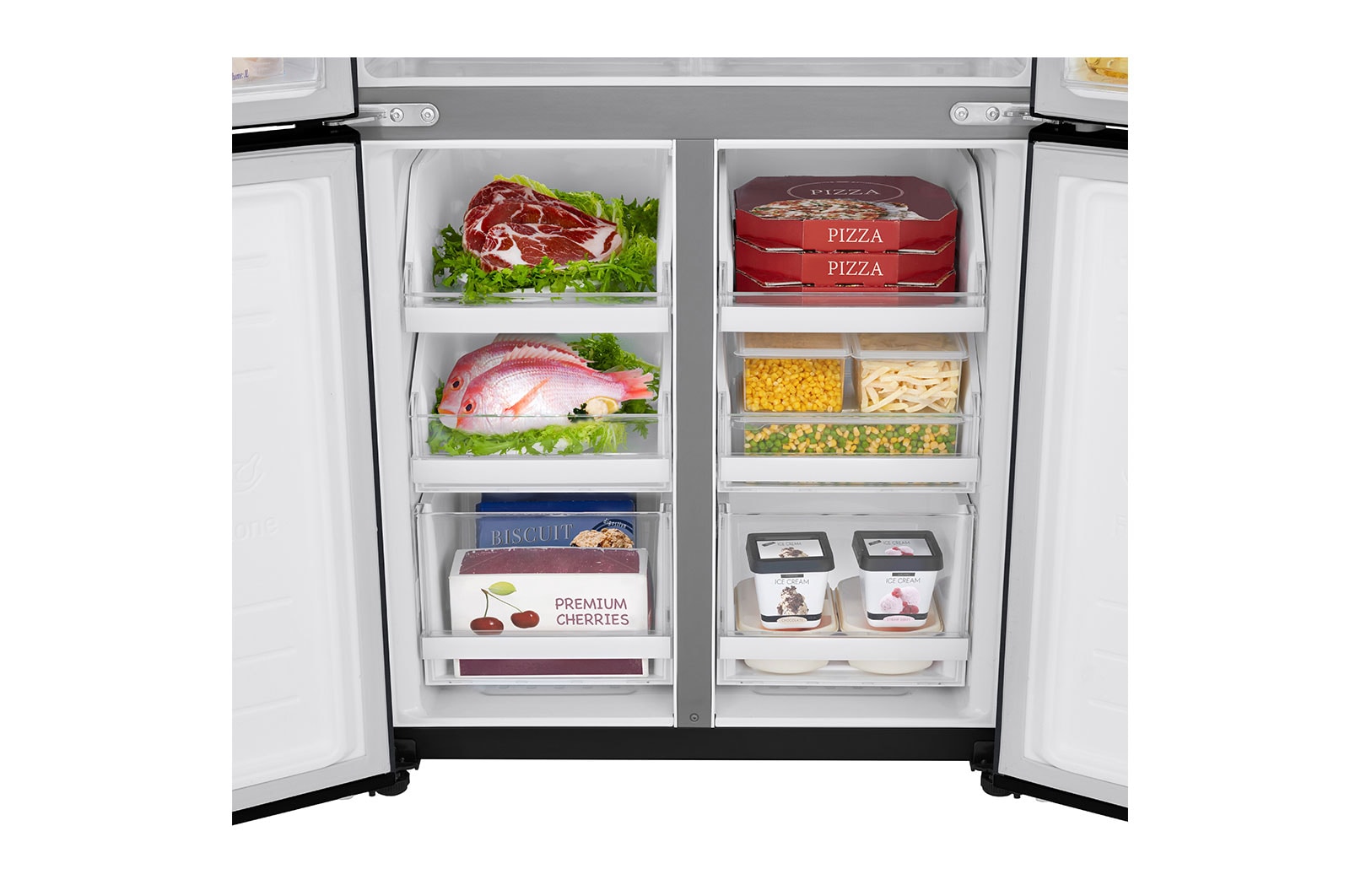 LG 530L Slim French Door Fridge - Black Finish, GF-B530BL