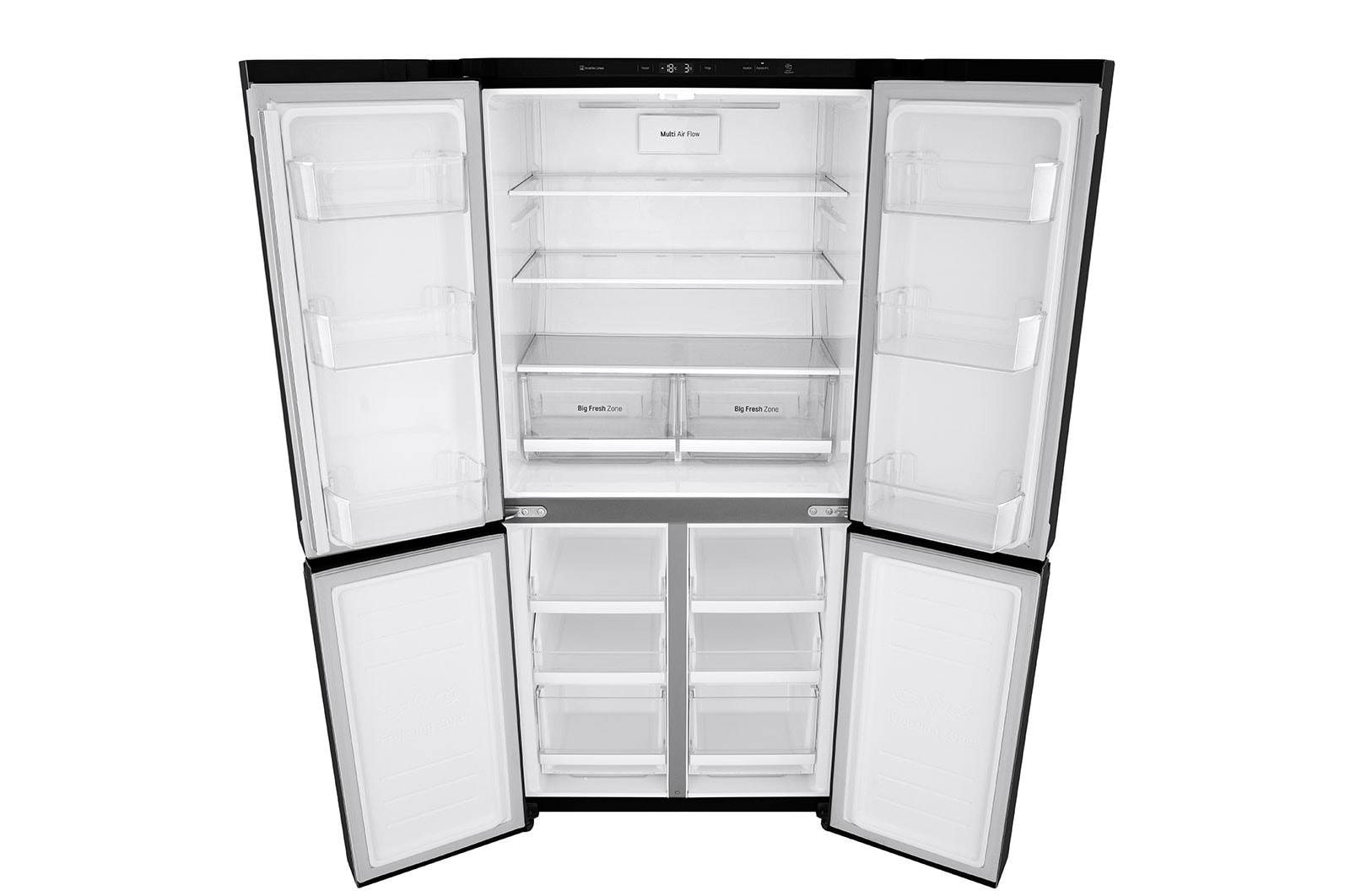 LG 530L Slim French Door Fridge - Black Finish, GF-B530BL