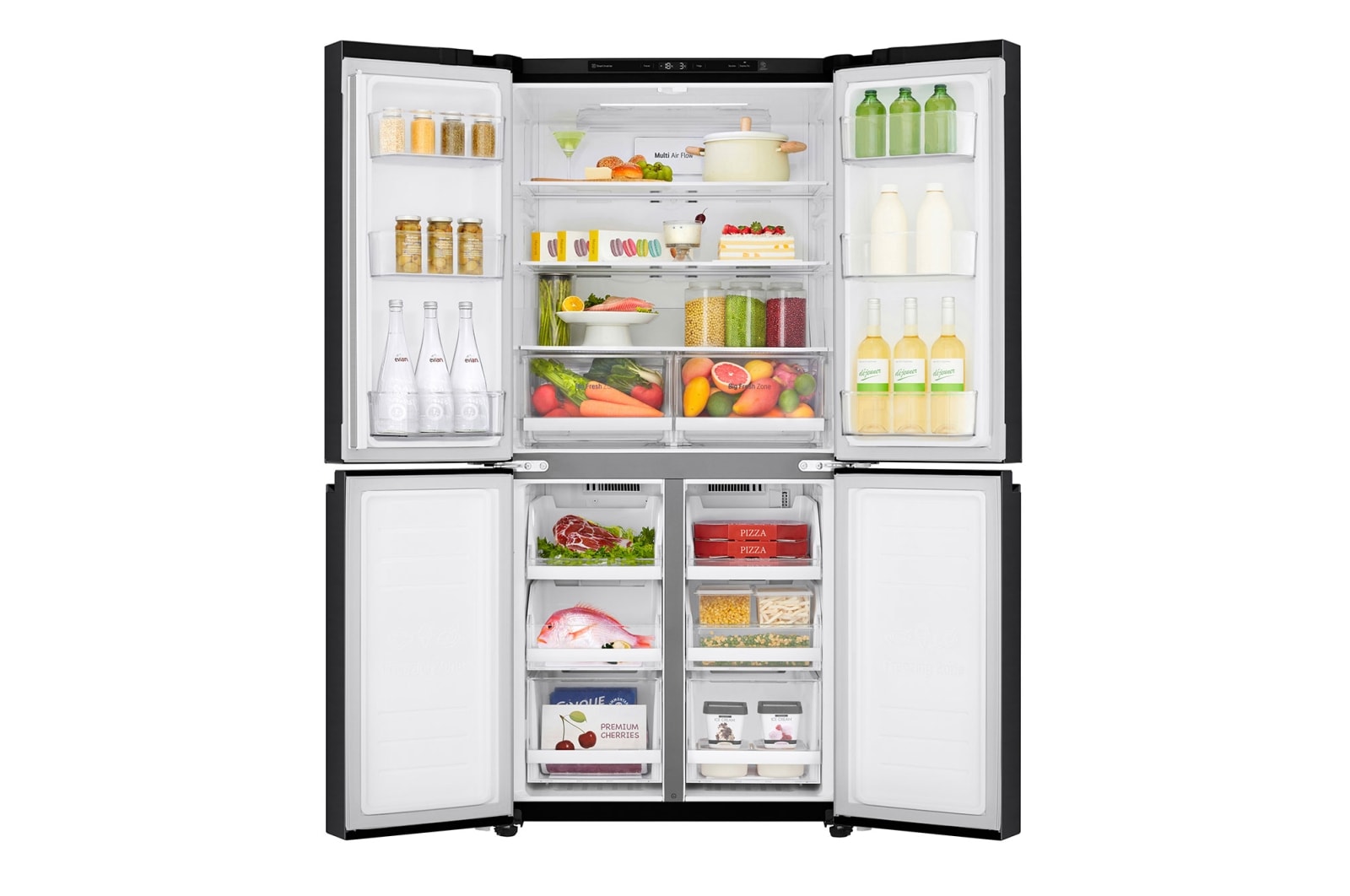 LG 530L Slim French Door Fridge in Black Finish, GF-B590BLE