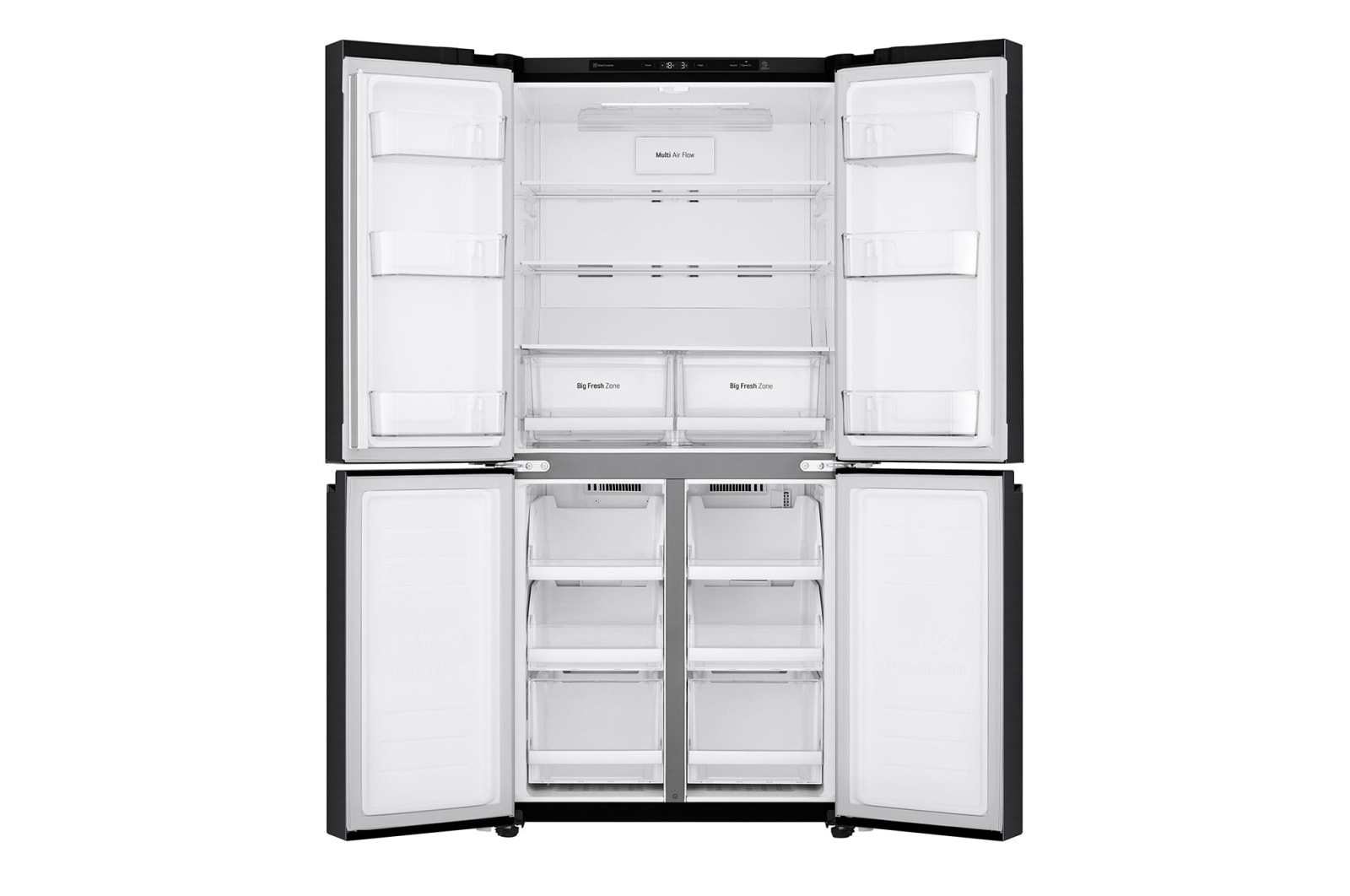 LG 530L Slim French Door Fridge in Black Finish, GF-B590BLE