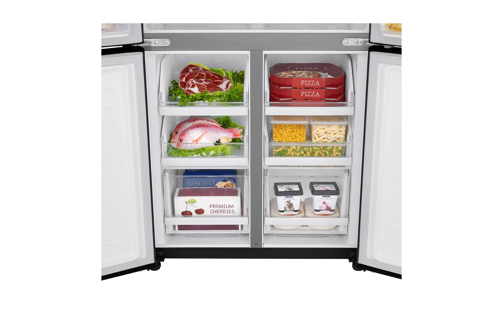 LG 530L Slim French Door Fridge in Black Finish, GF-B590BLE