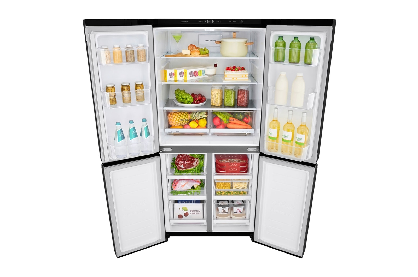 LG 530L Slim French Door Fridge in Black Finish, GF-B590BLE