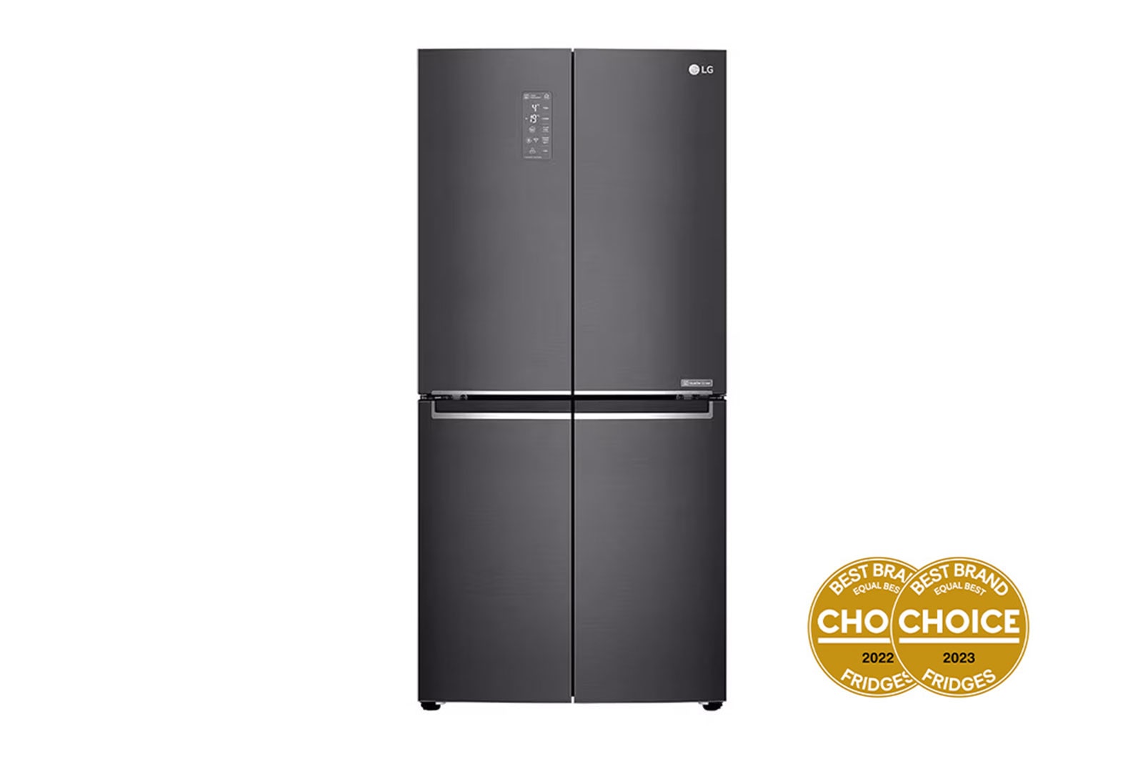 LG 530L Slim French Door Fridge in Matte Black Finish, GF-B590MBL