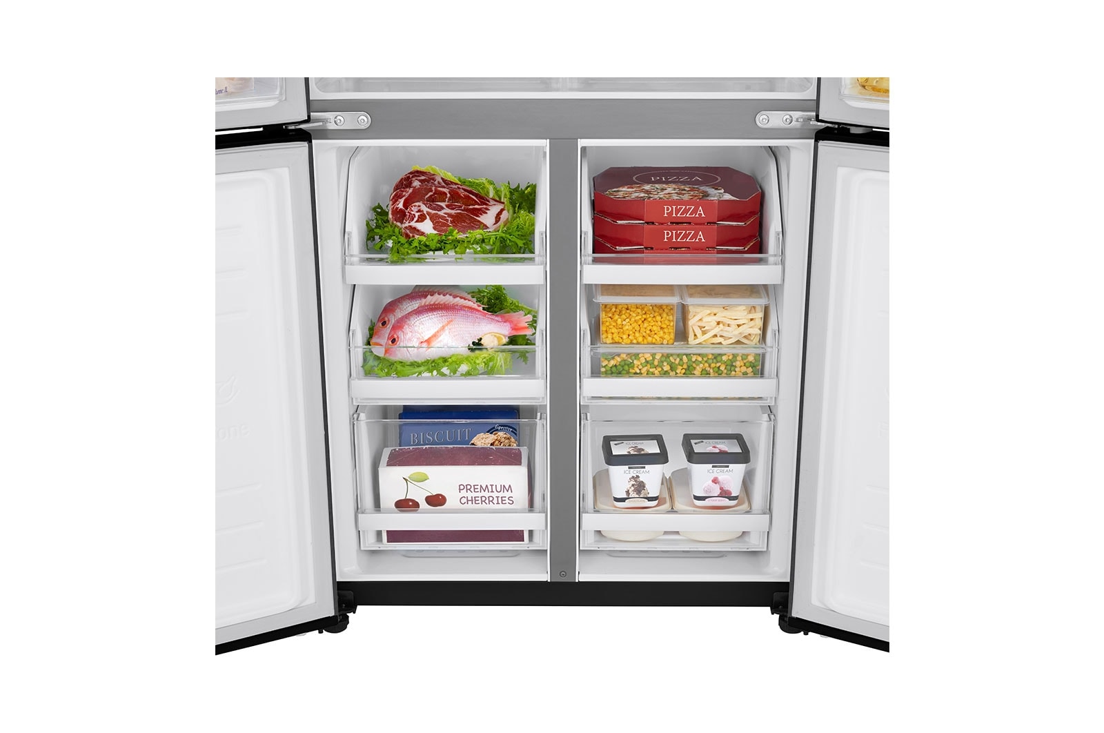 LG 530L Slim French Door Fridge in Matte Black Finish, GF-B590MBL