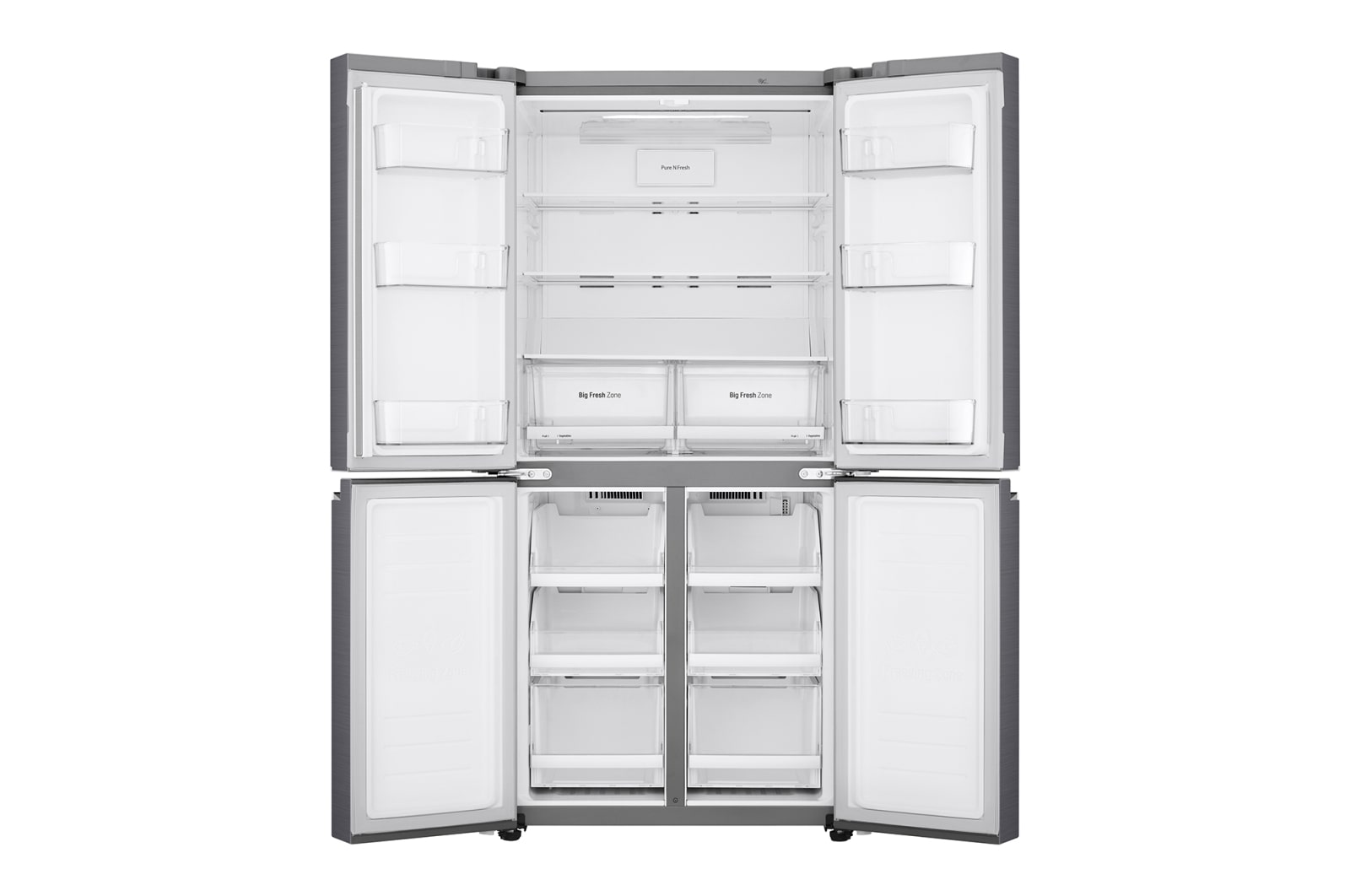 LG 530L Slim French Door Fridge in Stainless Steel , GF-B590PL