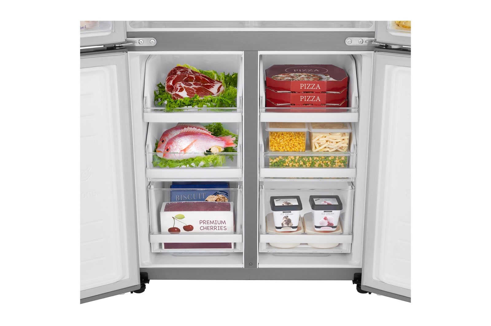 LG 530L Slim French Door Fridge in Stainless Steel , GF-B590PL