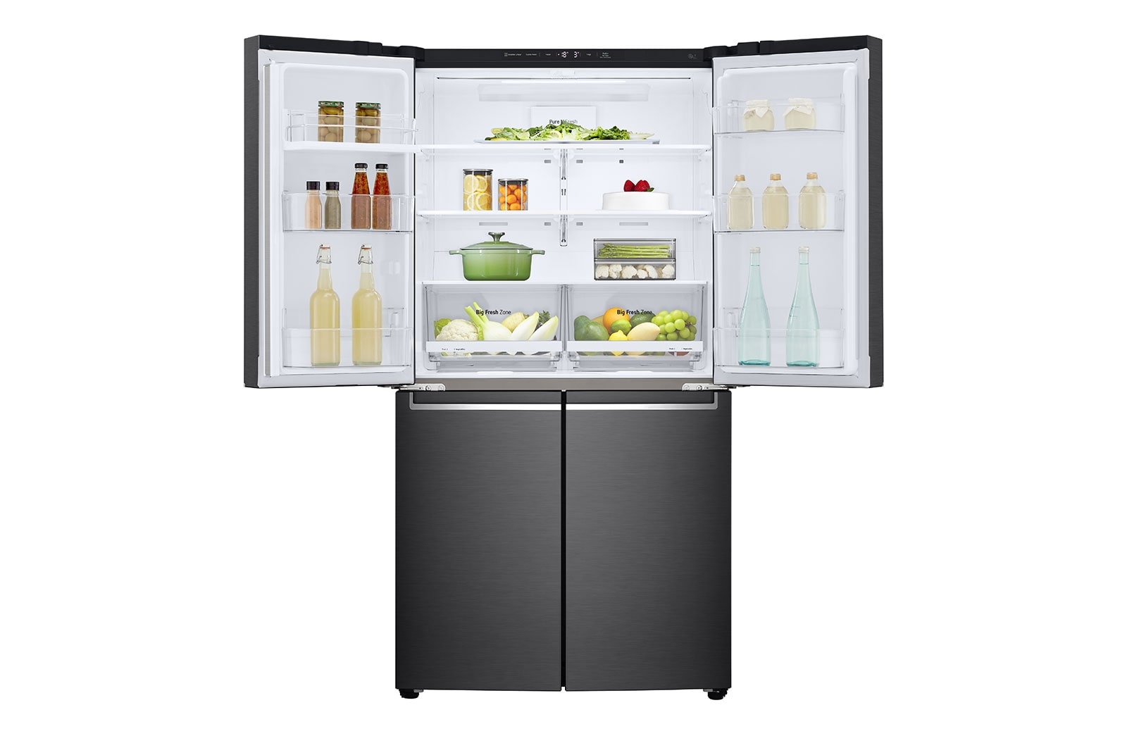 LG 664L French Door Fridge in Matte Black Finish, GF-B730MBL