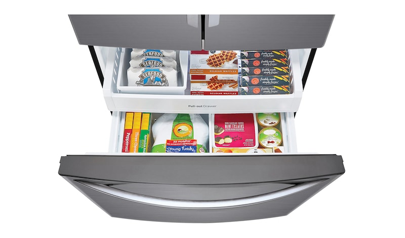 LG 613L Door-In-Door® French Door Fridge With Ice & Water Dispenser, GF-D613PL