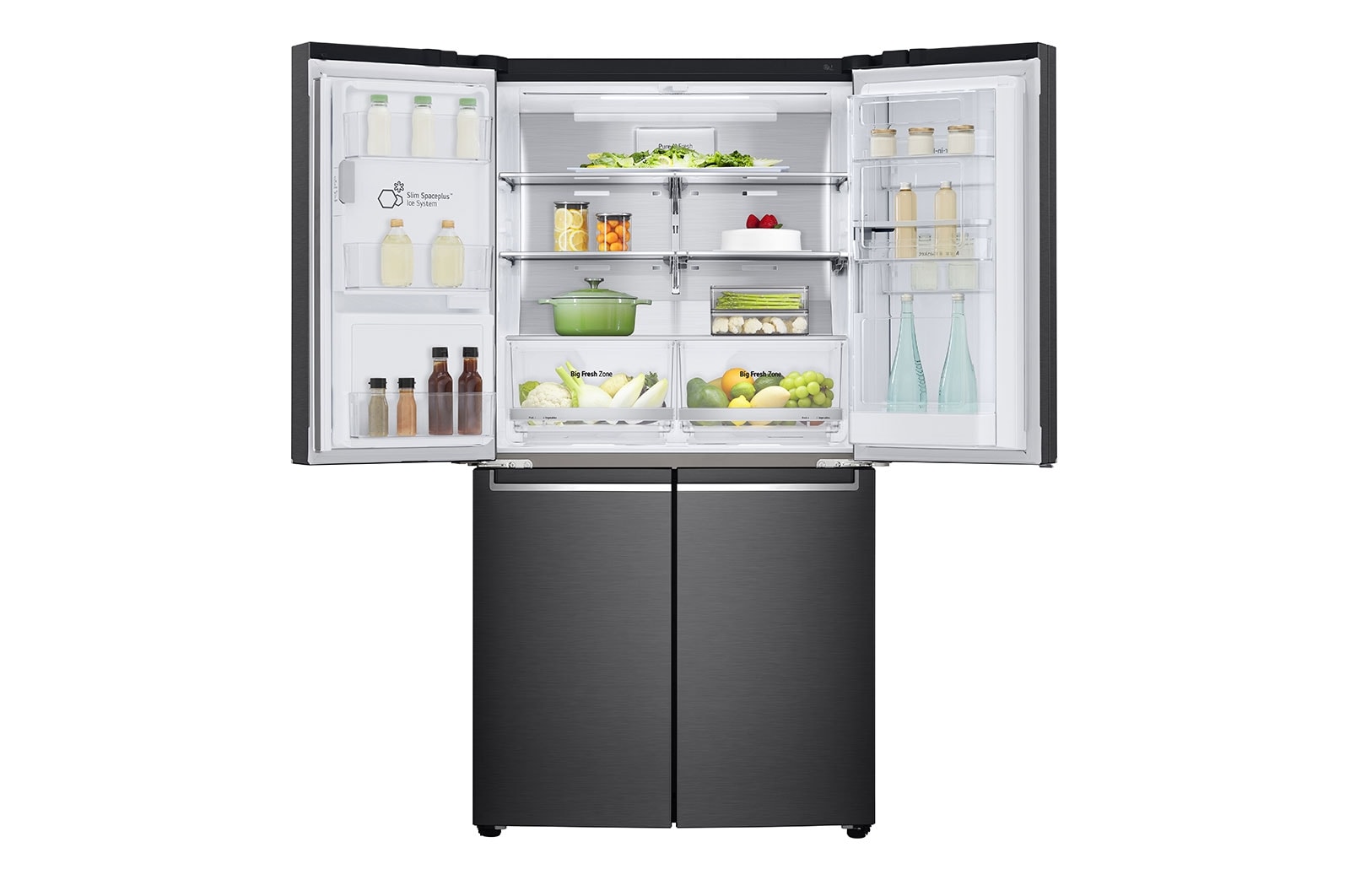 LG 637L French Door Fridge, with Door-In-Door®, in Matte Black Finish, GF-D706MBL