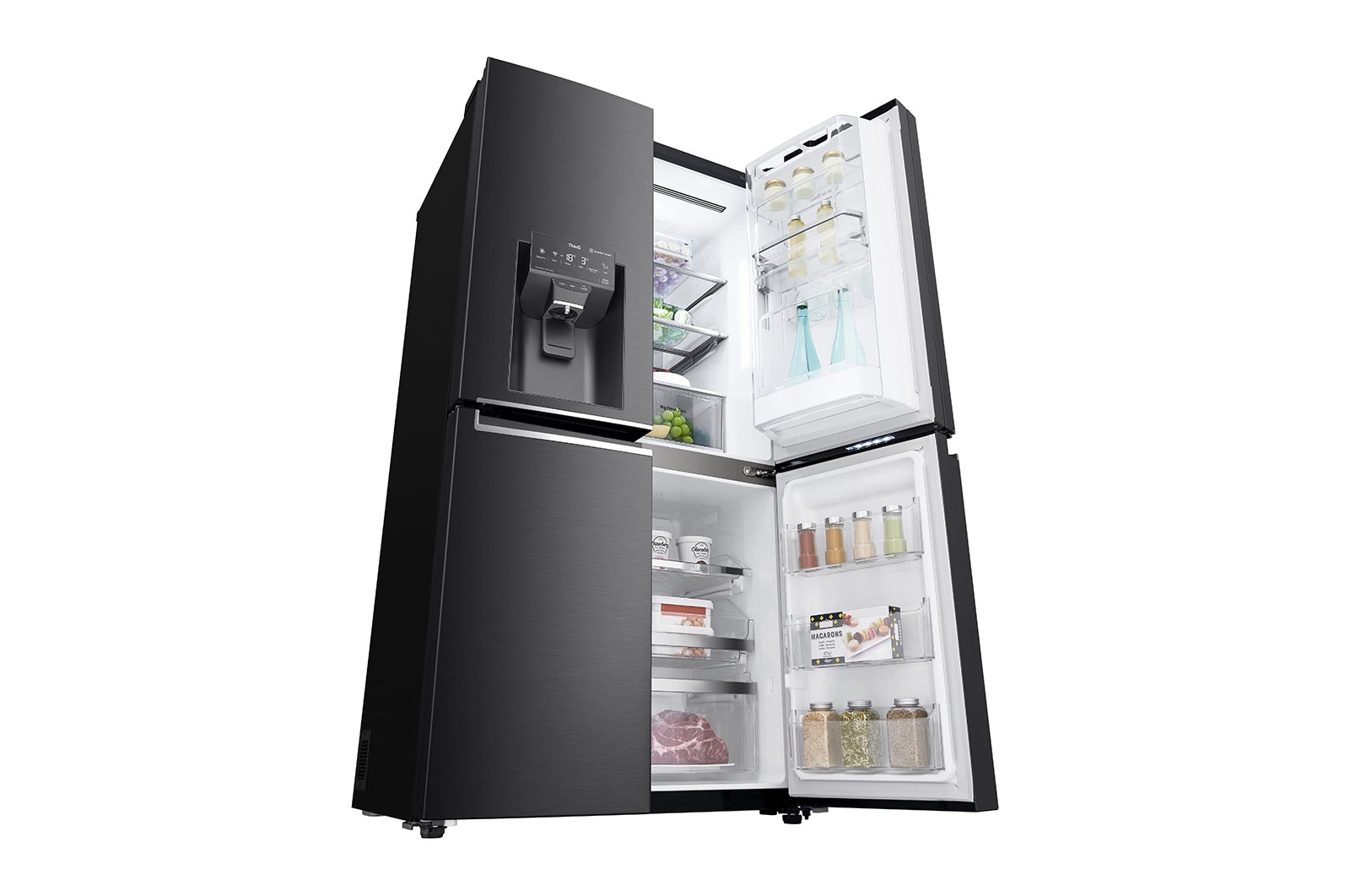 LG 637L French Door Fridge, with Door-In-Door®, in Matte Black Finish, GF-D706MBL